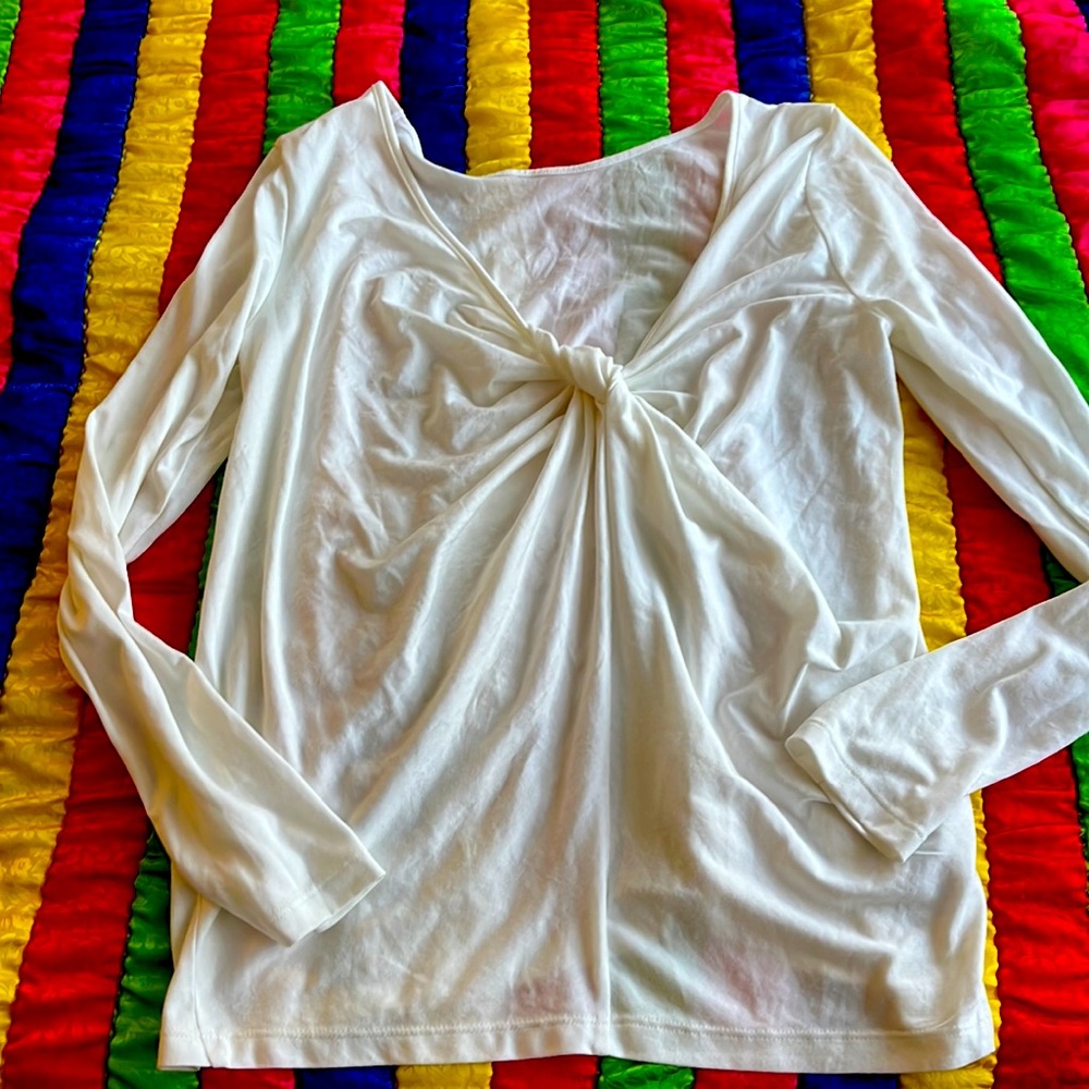 Twist back white Athleta Top